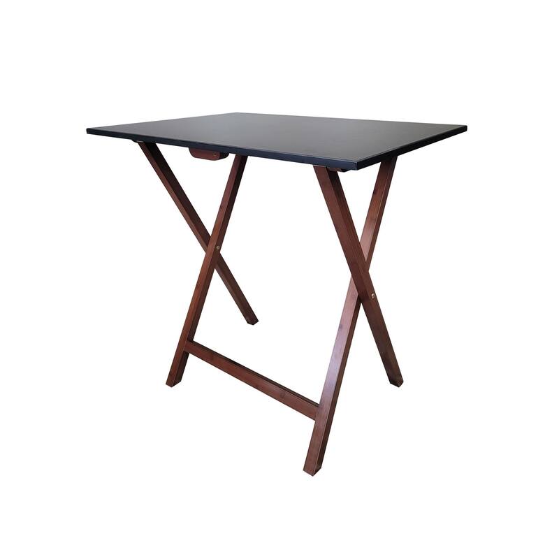 Bamboo Frame Folding Desk - Caramel&Black