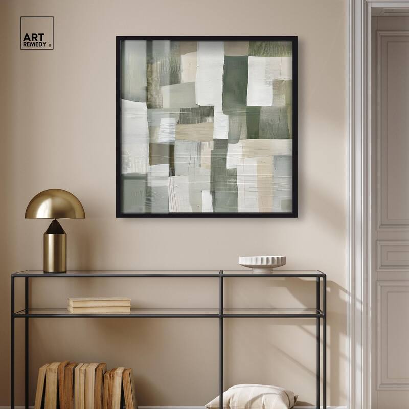Pale Jade Green I Shadowbox by Art Remedy