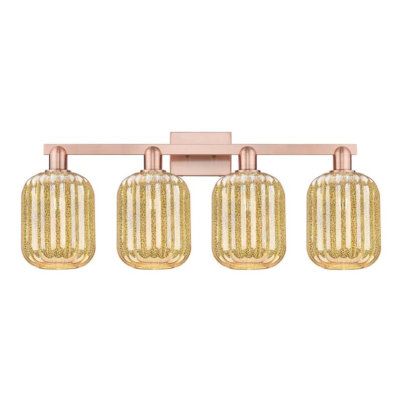 Innovations Lighting 716-4W-14-36 Preston Vanity Cylinder Preston 4 - Antique Copper / Mercury