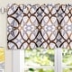 preview thumbnail 13 of 24, Jarvenpaa Geo Trellis Pattern Window Valance - 52 x 18 52 X 18 - Brown
