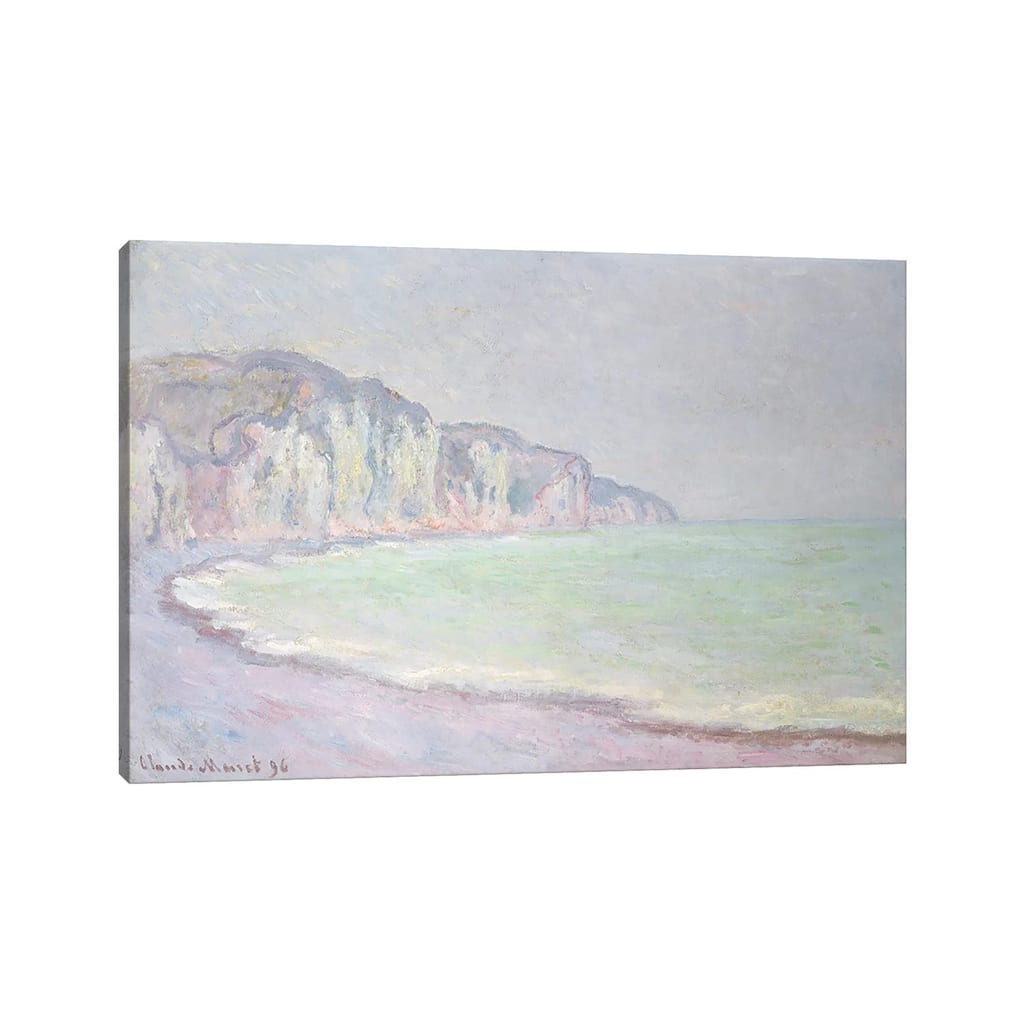 iCanvas "Cliffs at Pourville, 1896 " by Claude Monet Canvas Print