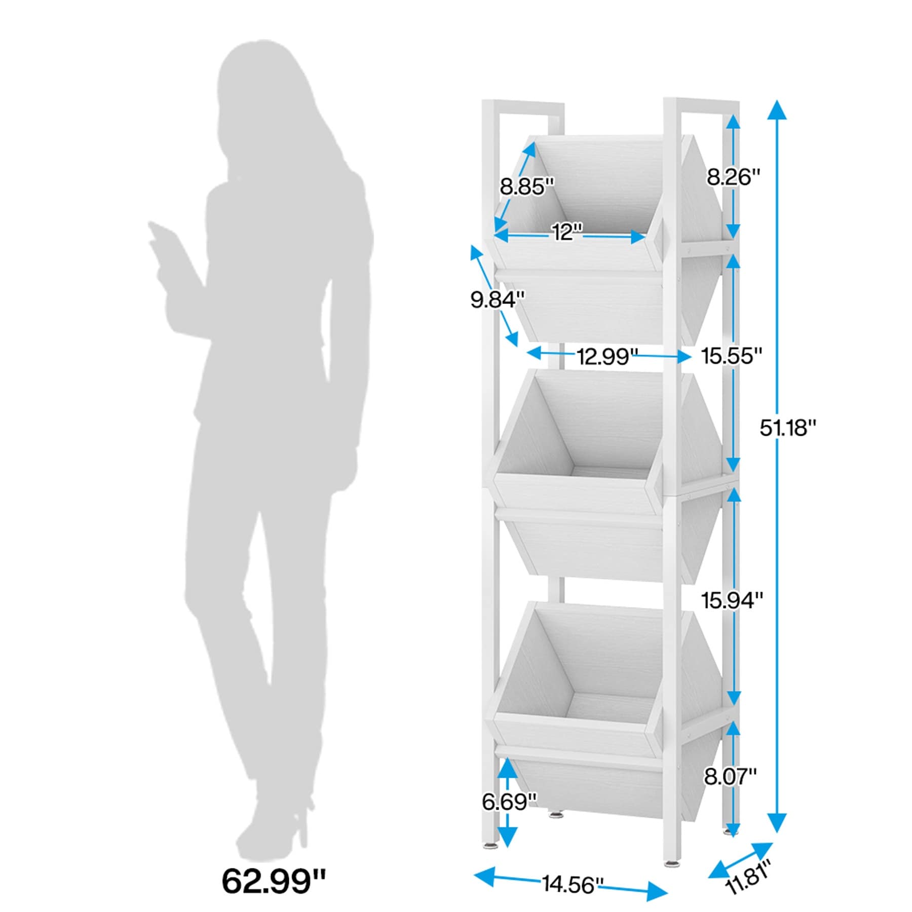 Vertical Standing Basket Storage Tower for Kitchen Bathroom Living Room -  On Sale - Bed Bath & Beyond - 35926360