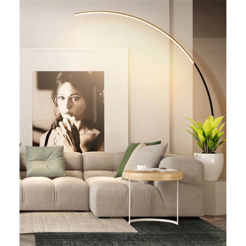 Modern Led Floor Lamp 62.99-Inch Arched Energy-Saving Lamp with Foot Switch