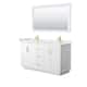 Option White, Gold Trim, White Cultured Marble Top