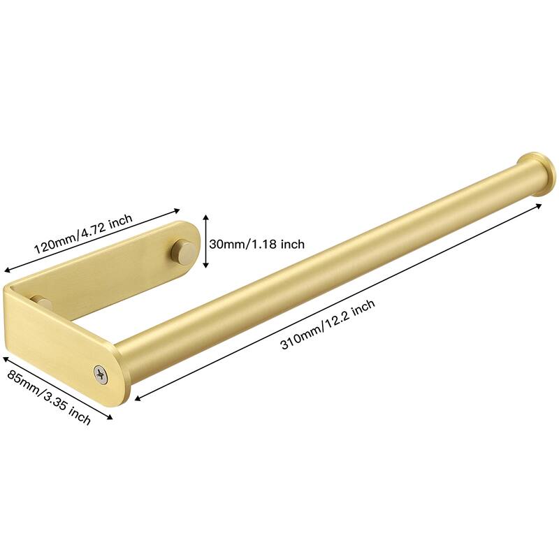 Wall Mount Paper Towel Holder Bulk- Self-Adhesive Under Cabinet (2 Pieces)