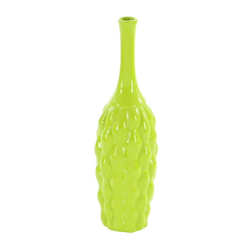 Multi Colored Ceramic Decorative Vase (Set of 3) - 5W x 5L x 18H