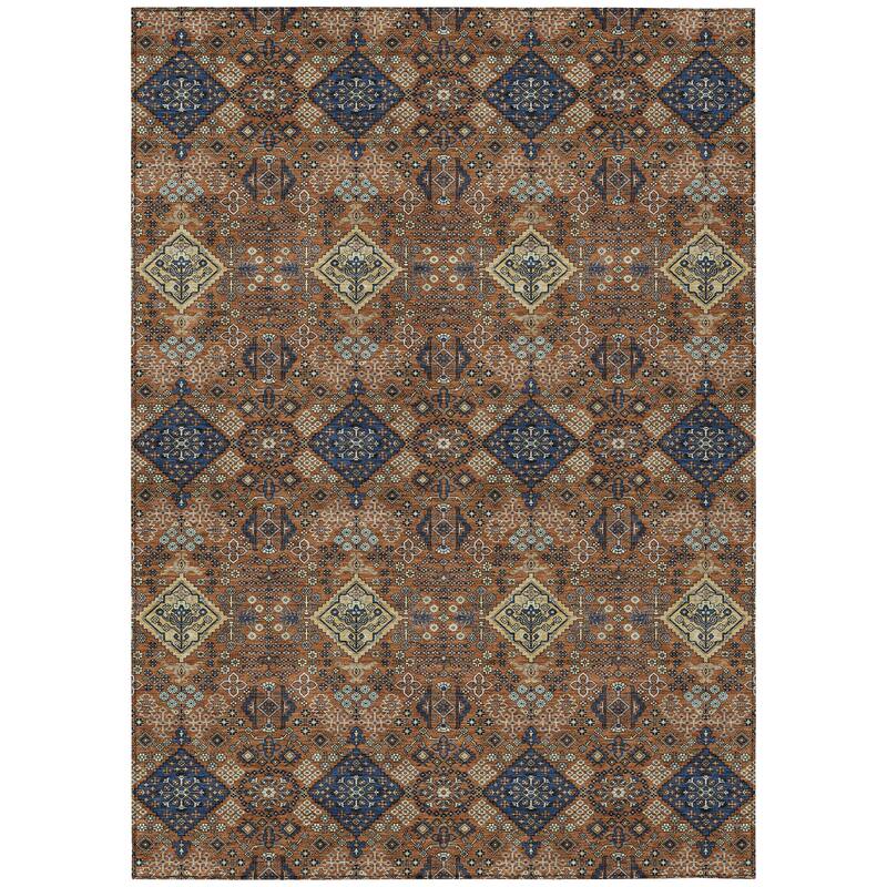 Machine Washable Indoor/ Outdoor Global Flory Chantille Rug