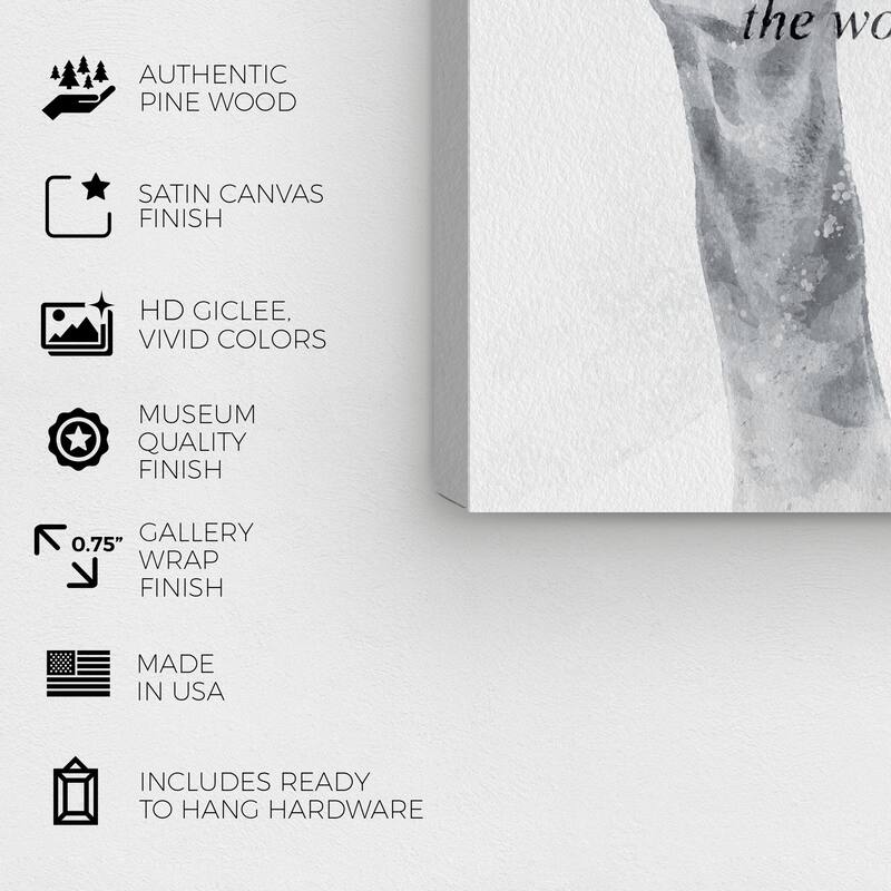 Wynwood Studio Canvas Animals Lets Explore the World Gray and Light Gray Modern & Contemporary Wall Art Canvas Print