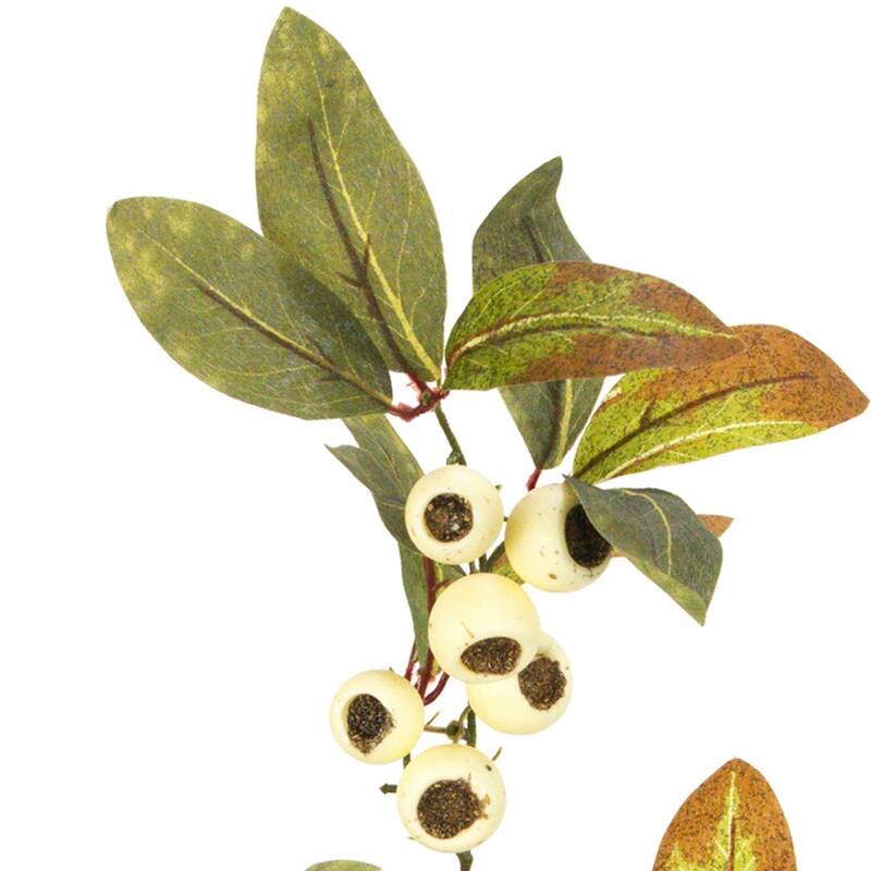Realistic faux 29 Inch Loquat Fruit Spray Fall decor, Set of 2 - N/A