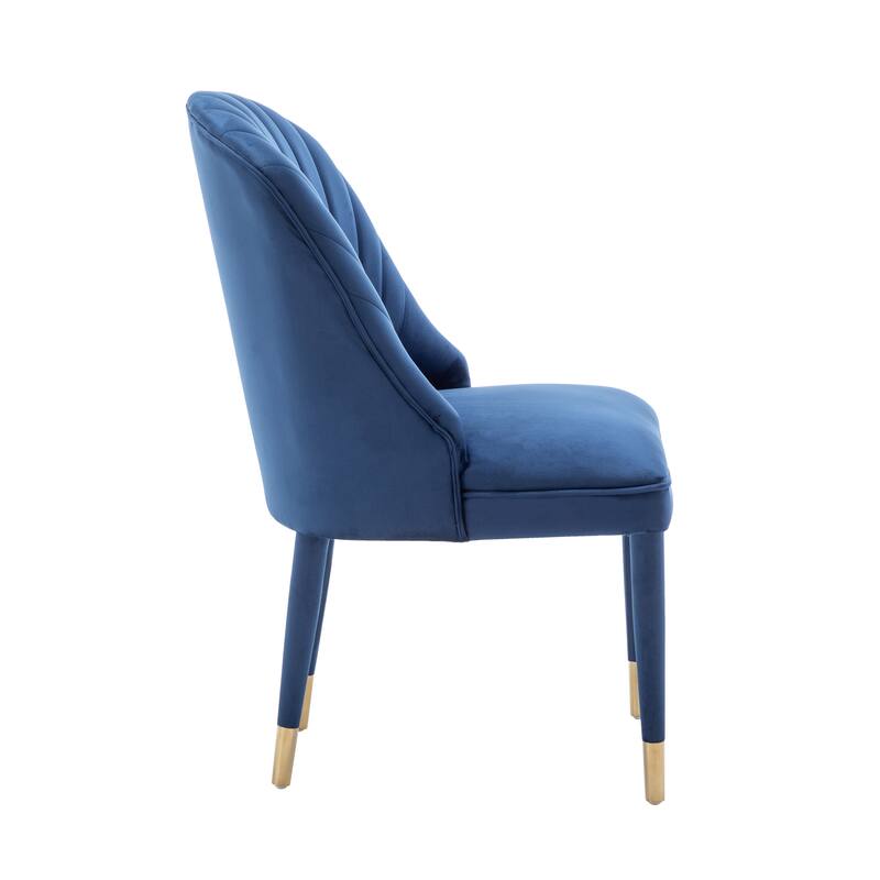 Porthos Home Wren Velvet Dining Chairs with Velvet Covered Rubberwood Legs, Set of 2