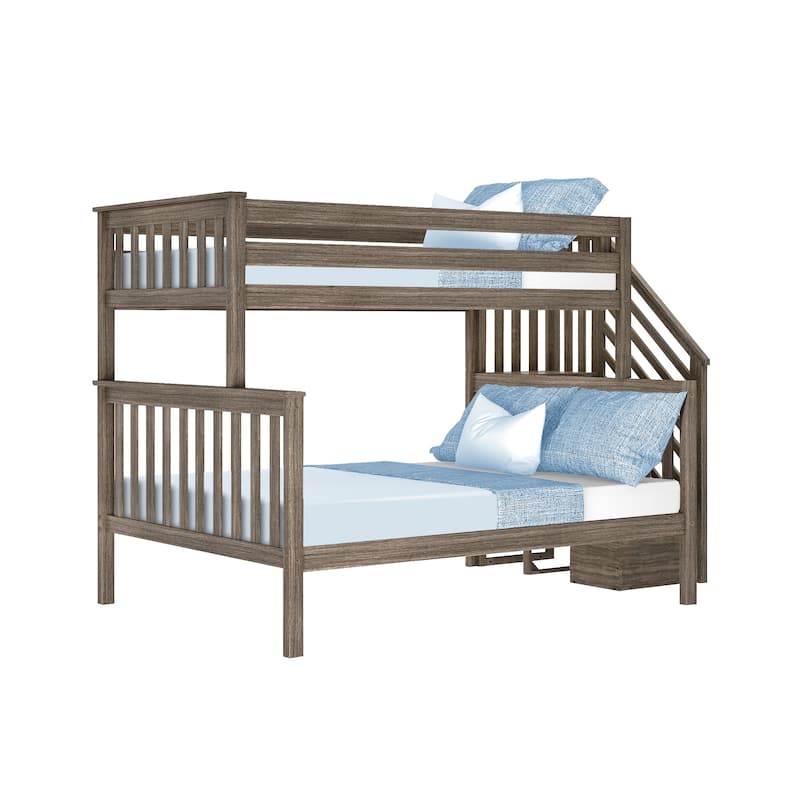 Max and Lily Twin over Full Staircase Bunk
