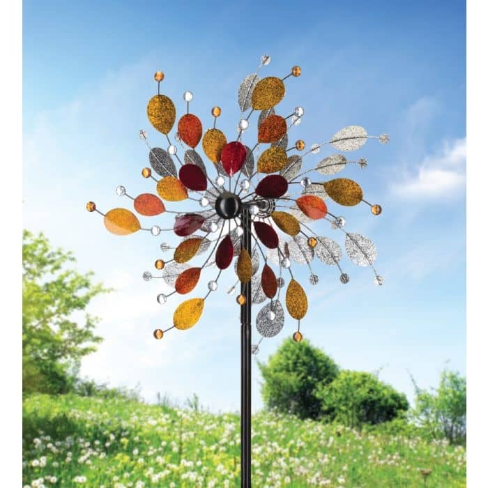 24 Rotating Wind Spinner - Jeweled Metallic - 24"x9.5"x72"