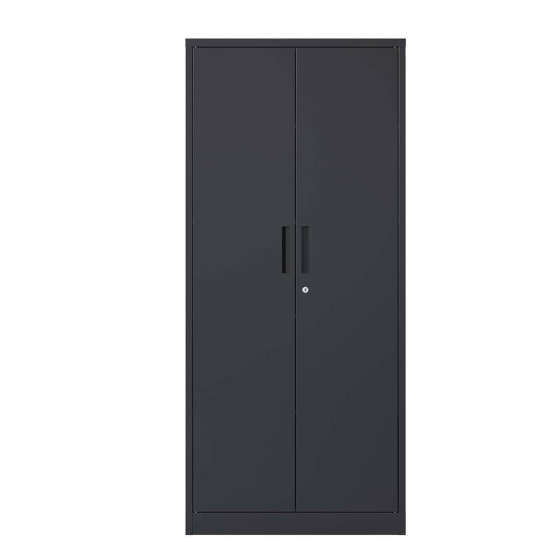 Lockable Tall Cabinet File Cabinet, Metal Garage Storage Cabinet, Tool Steel Cabinet with Adjustable Shelves