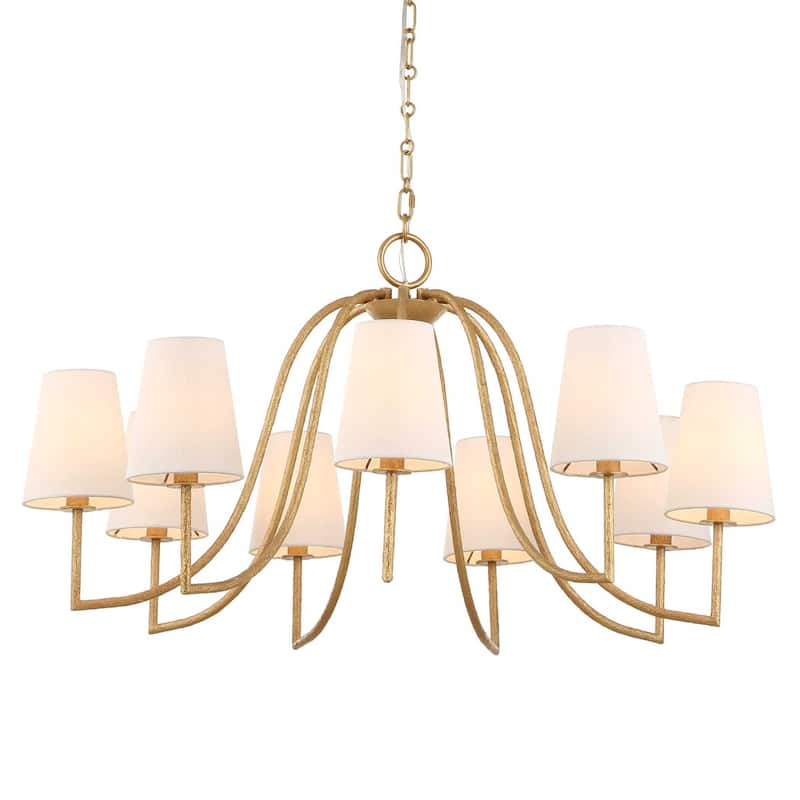 Uttermost Seville 9 Light Gold Chandelier - 42"W x 42"D x 21.625"H