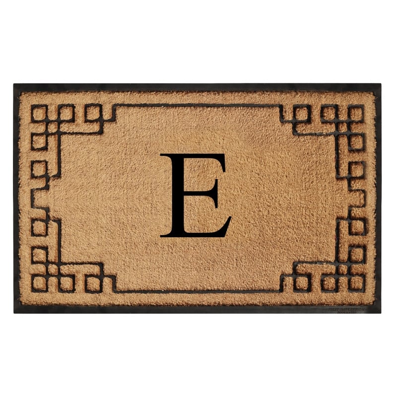A1HC Natural Coir & Rubber Door Mat, Heavy Duty, Dirt Trapping, Long-Lasting Entrance Doormats,Thick & Durable Outdoor Entry Mat - 24" X 39" - E
