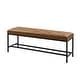 preview thumbnail 2 of 6, HULALA HOME Horst 50 in.W Contemporary Upholstered Bench with Metal Legs