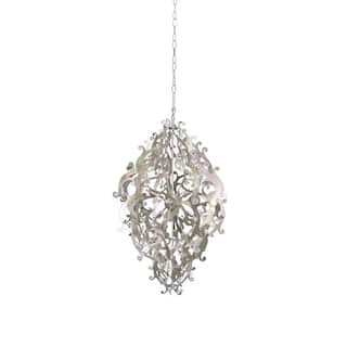 5-Light Silver Leaf Chandlier