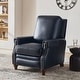 preview thumbnail 29 of 67, HULALA HOME Cigar Mid-century Modern Genuine Leather Recliner with Solid Wood Legs and Nailhead Trim NAVY