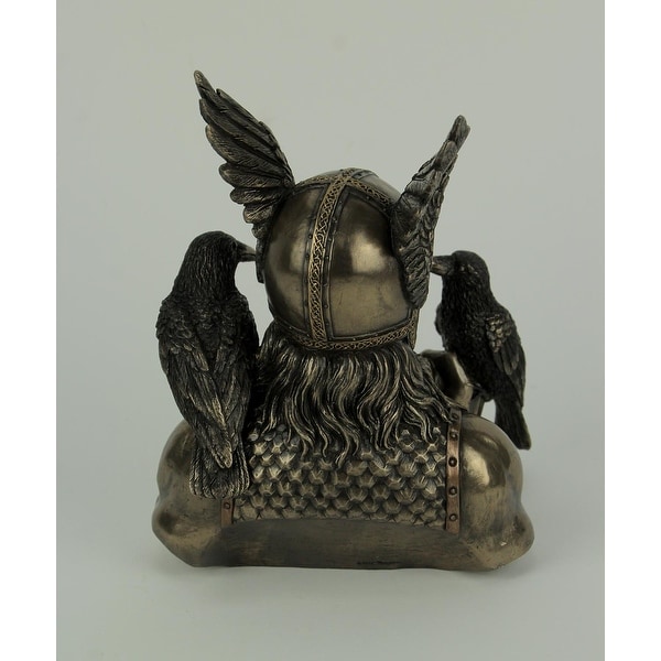 9.75 Inch Norse God Odin Cold Cast Bronze Sculpture Figurine