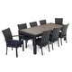preview thumbnail 33 of 47, Deco 9 Piece Aluminum Outdoor Patio Dining Set
