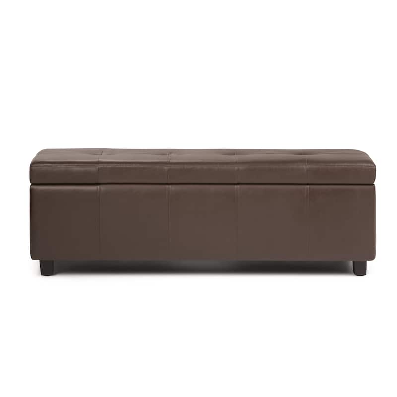 WYNDENHALL Cambridge 48 inch Wide Contemporary Rectangle Storage Ottoman