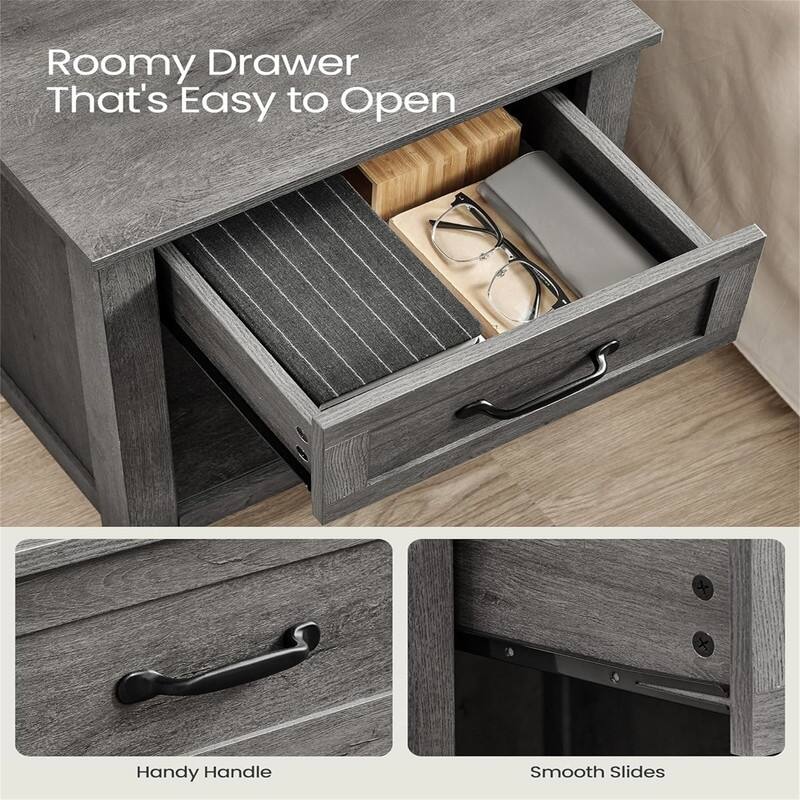 Nightstand with Charging Station