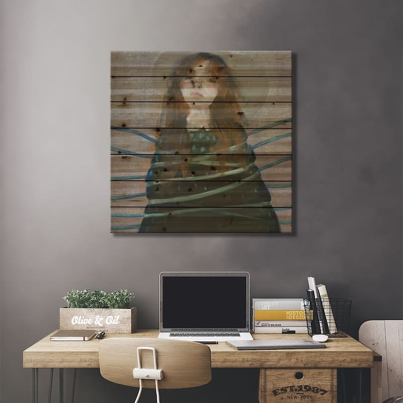 Me Print On Wood by Anikó Salamon - Multi-Color