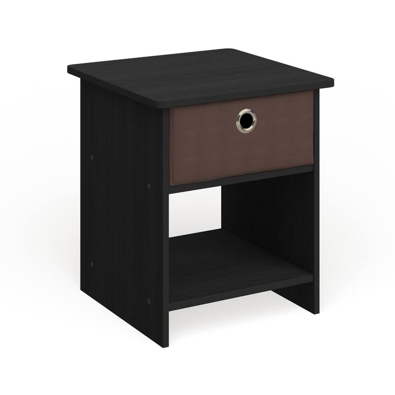 Porch & Den Cooper Square End Table/ Nightstand with Bin Drawer - 2 tables - Espresso