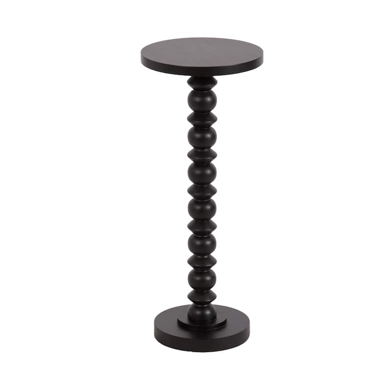 Kate and Laurel Konya Round Drink Table - Black - 10x10x23