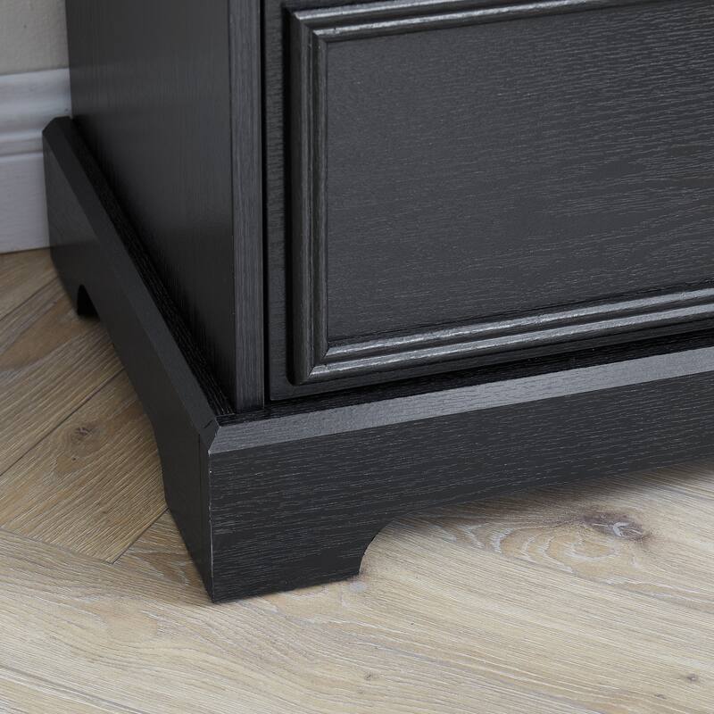 Black Console Cabinet Sideboard Hallway Cabinet Corner Cabinet