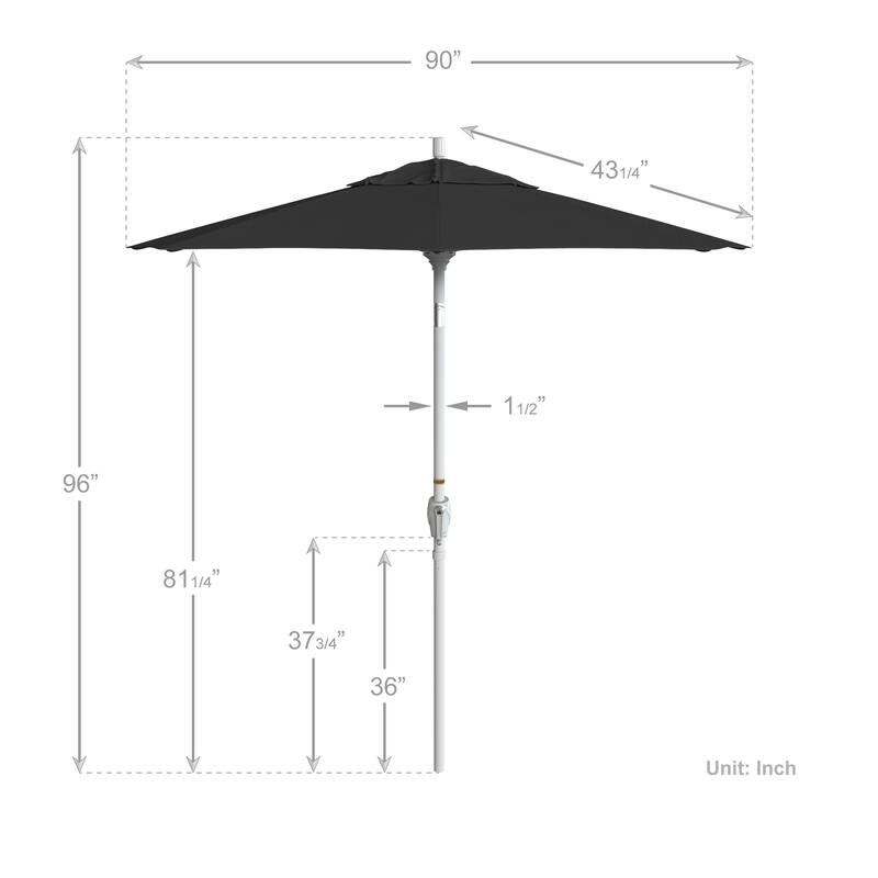 Pompano 7.5-foot Crank Lift Round Patio Umbrella by Havenside Home