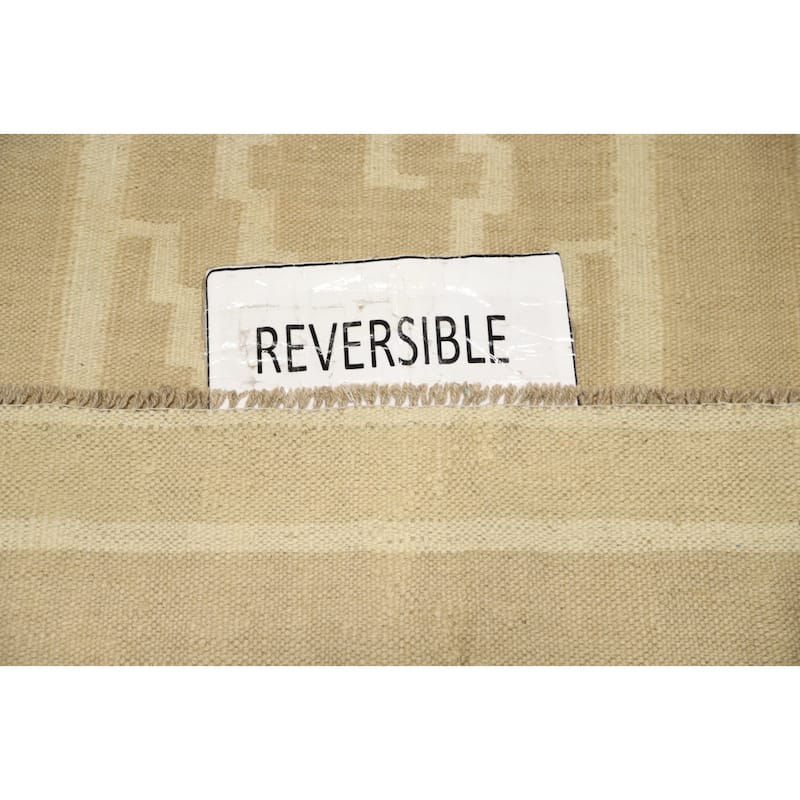 Hand Woven Oriental 100% Wool Carpet Southwestern Tribal Brown Kilim Area Rug - 5' 2'' X 3' 3''