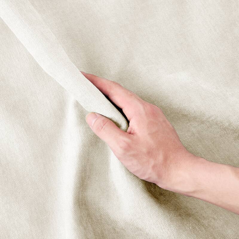 105.9" Chenille 3-Seater Sofa with 2 Ottomans & High-Resilience Sponge Base