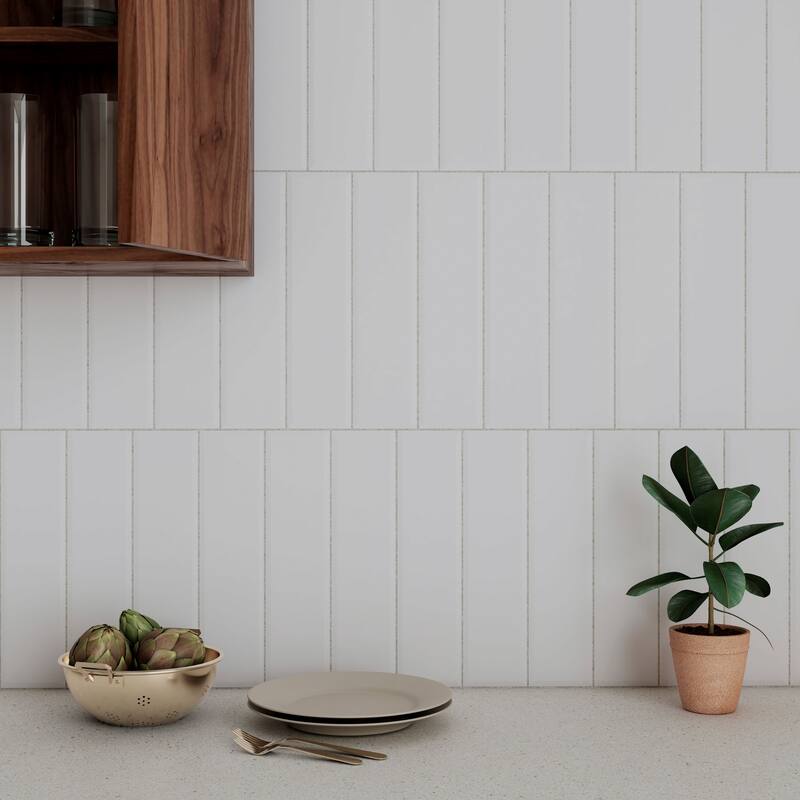 Facet 3 in. x 12 in. Glazed Ceramic Subway Wall Tile