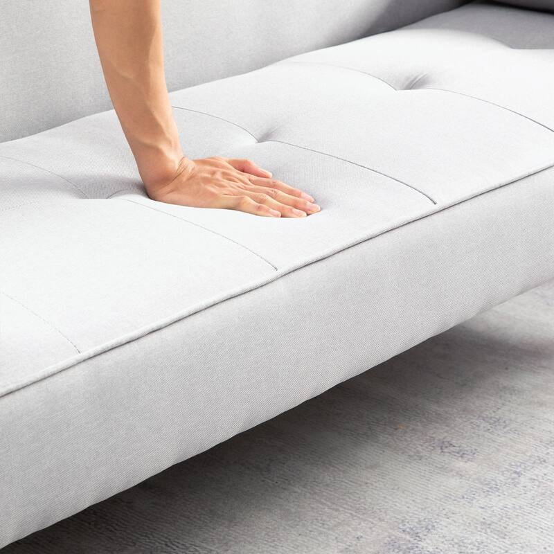 Futon Sofa Bed Convertible Couch Bed with Armrests