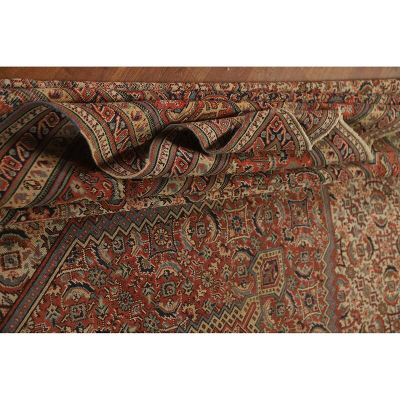 Vegetable Dye Tabriz Persian Area Rug Handmade Wool Carpet - 8'11"x 13'4"