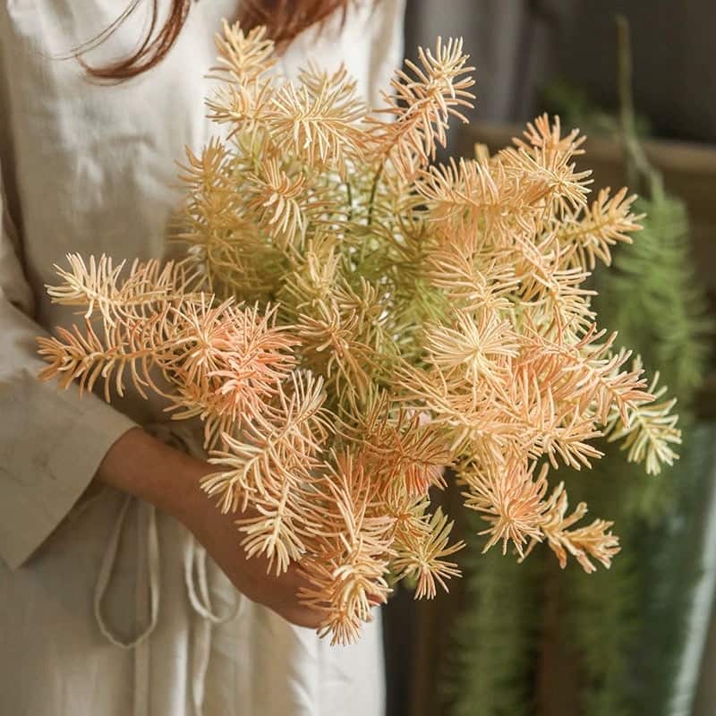 RusticReach Faux Pine Leaf Stem 17.7" Tall