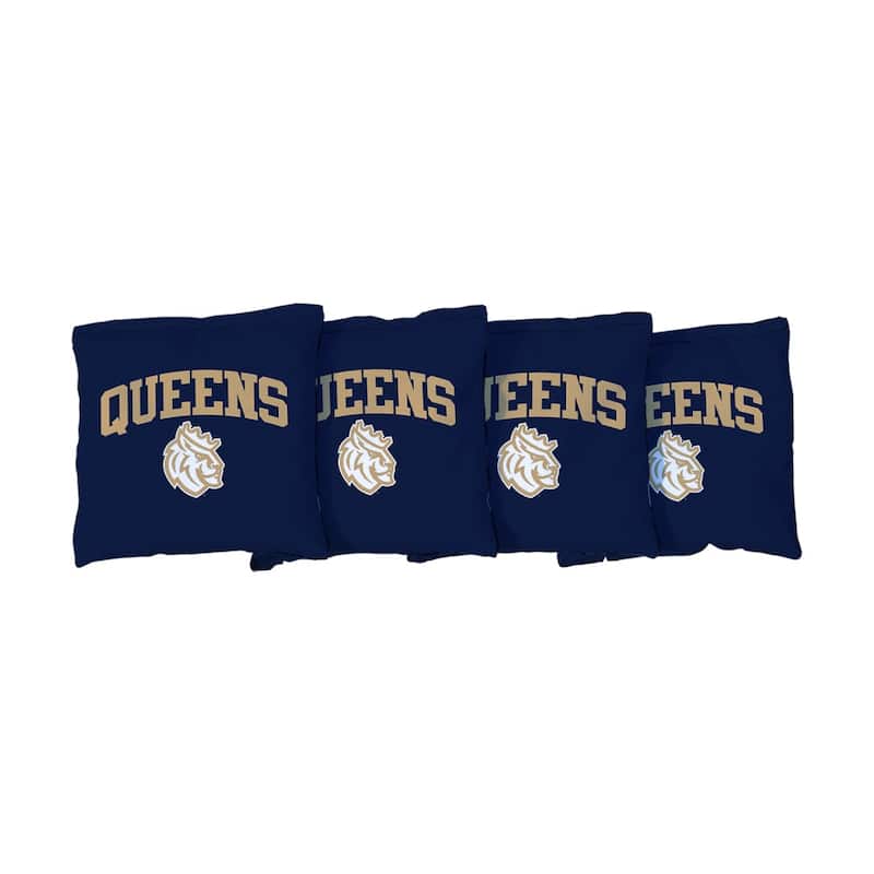 Queens University of Charlotte Royals Navy Cornhole Bags - Corn Filled