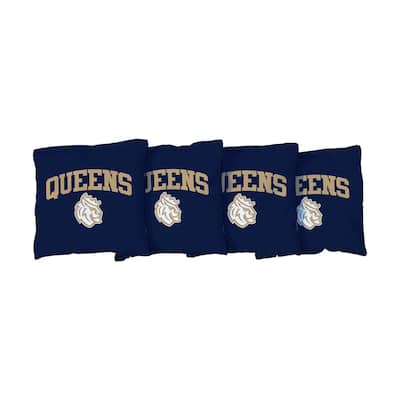 Queens University of Charlotte Royals Navy Cornhole Bags