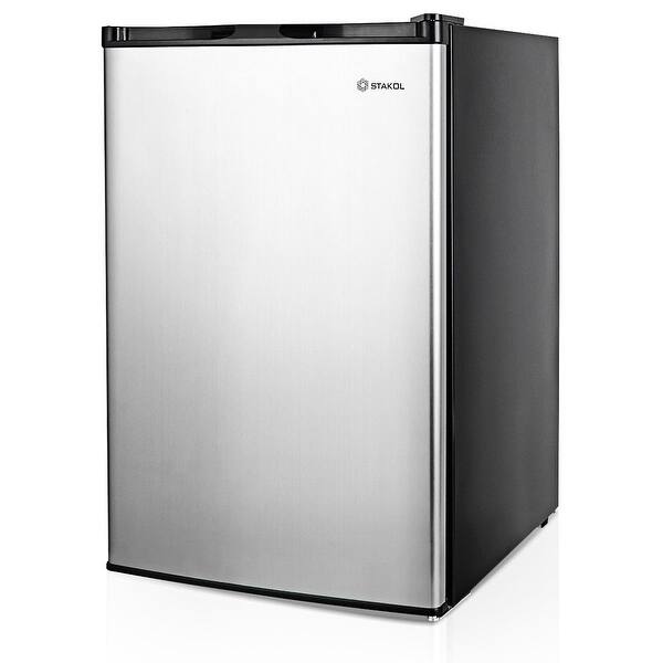 Upright Freezer Refrigerator Chest Frozen Food Cold Storage Shelf Stainlesssteel