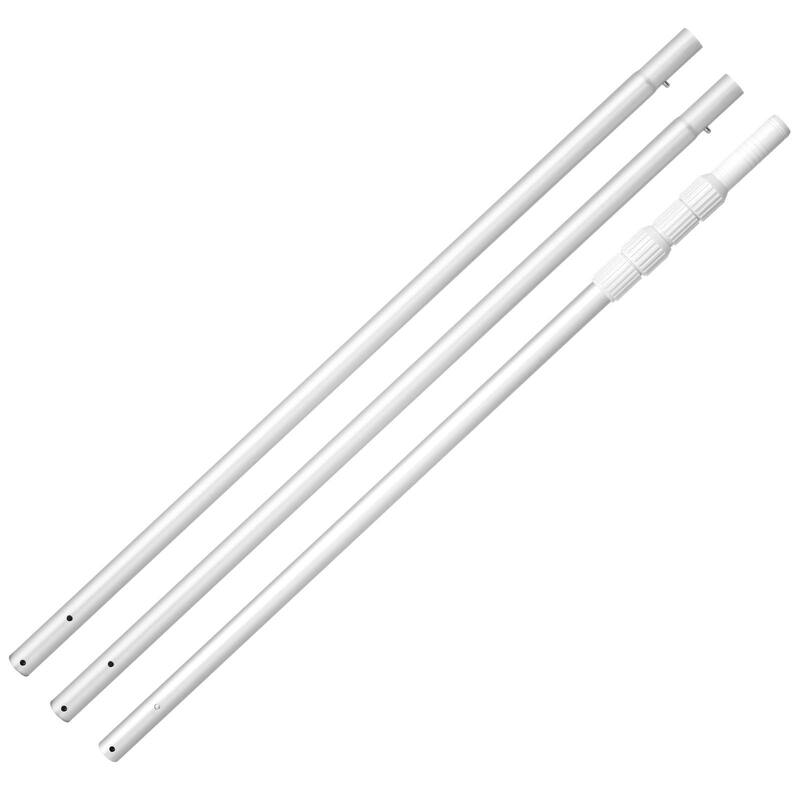 Adjustable Telescopic Pool Pole 3.4-15ft Aluminum Alloy Extendable Skimmer and Cleaning Tool - 3.4ft to 15ft