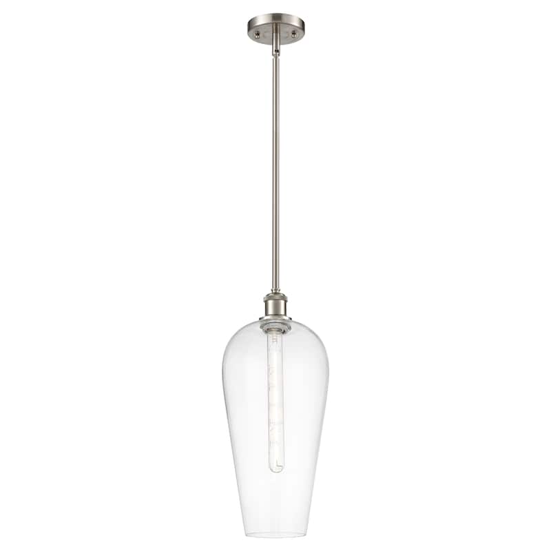 Innovations Lighting Endless Possibilities Ballston - Chelsea - 1 Light 8" Stem Hung Mini Pendant - Clear/Brushed Satin Nickel