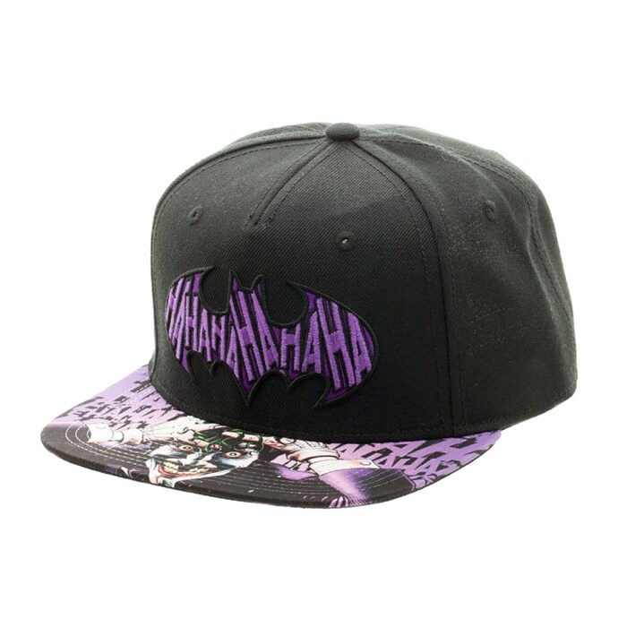 Shop Dc Comics The Joker Hahaha Batman Logo Sublimated Bill Snapback Overstock 21016203