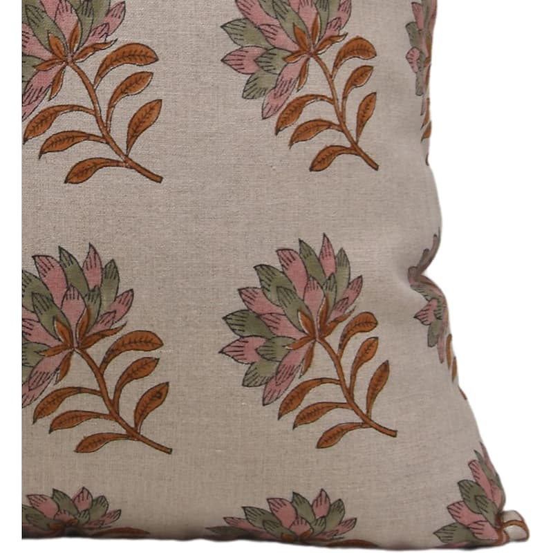 Fabdivine Linen Bohemian Block print pillow Cover