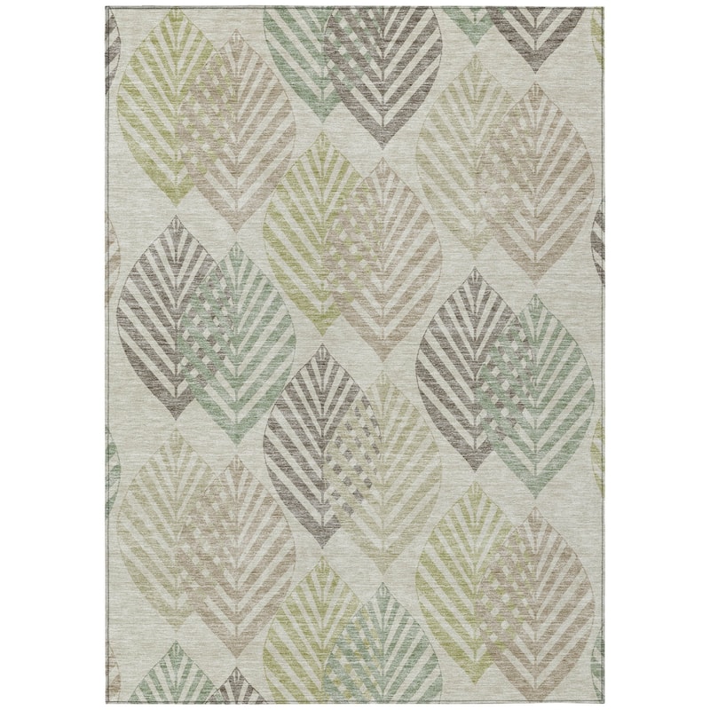 HomeRoots Floral Transitional Rectangle Outdoor Rug