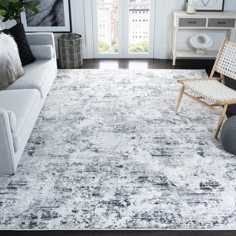 SAFAVIEH Amelia Modern Abstract Rug - 8' x 10' - Grey/Ivory - Rectangle