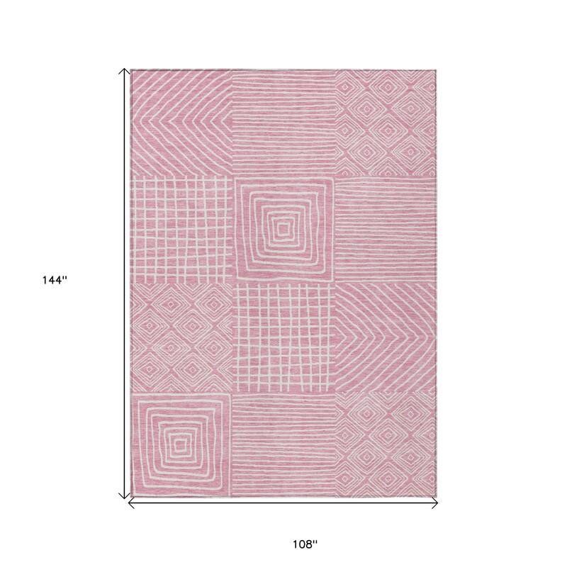 HomeRoots Geometric Transitional Rectangle Outdoor Rug
