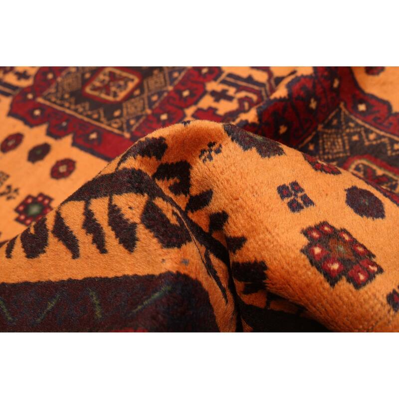 ECARPETGALLERY Hand-knotted Teimani Burnt Orange Wool Rug - 3'7 x 6'7