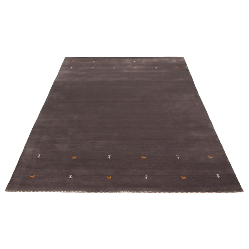 Kashkuli Gabbeh Grey Rug 7'9" x 11'0" - 7'9 x 11'0