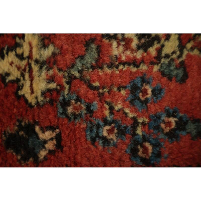 Hand Knotted Oriental 100% Wool Carpet Traditional Floral Oranges & Rust Hamedan Runner Rug - 17' 9'' X 2' 9''